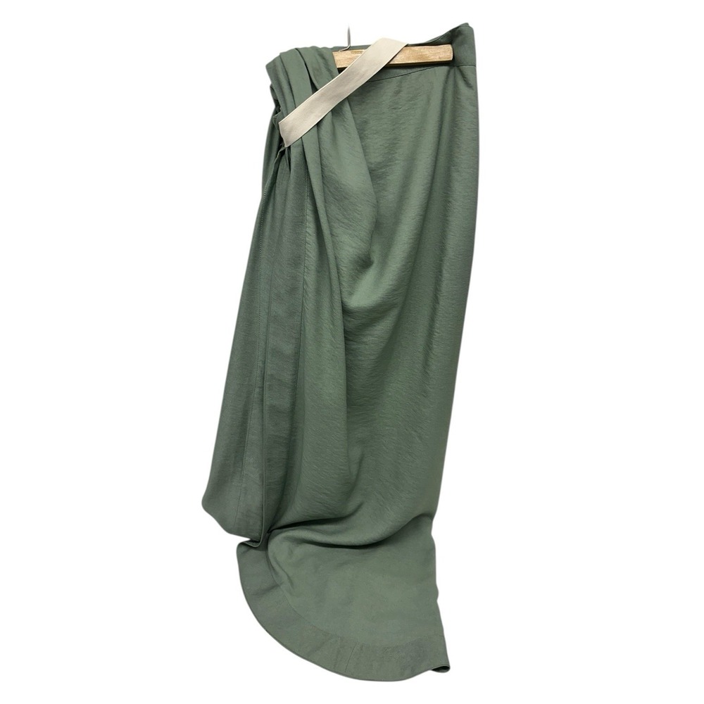 Jacquemus Abanada Draped Embellished Twill Maxi Skirt Euro Size 36 Sage Green - Picture 15 of 15